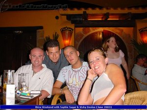Gary (Freestyler), James, Andy Whitby & Sarah (SarahPVC) - Ibiza (June 2003)