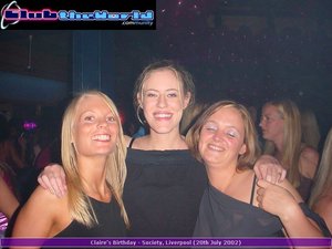 Helen (Fish), Becky & Debs - Society, Liverpool (20th July 2002)