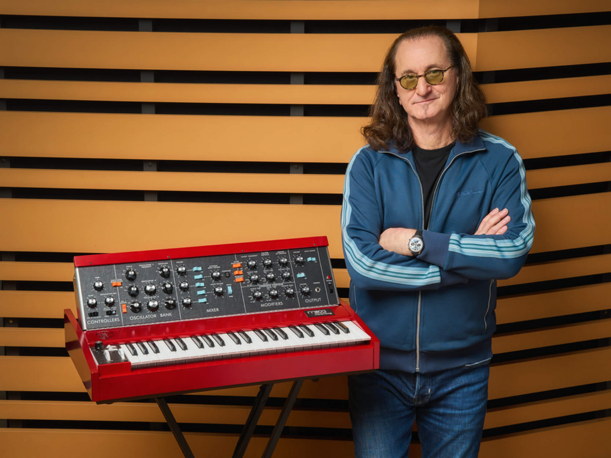 “The first synth that made dreaming big accessible to a schlub like me”: Rush’s Geddy Lee teams up with Moog Music on a special-edition, red-finish Minimoog Model D