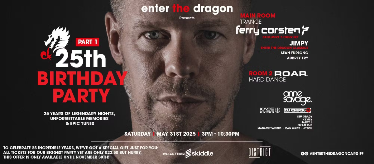 Enter The Dragon - 25th Birthday Party (31 May 2025)