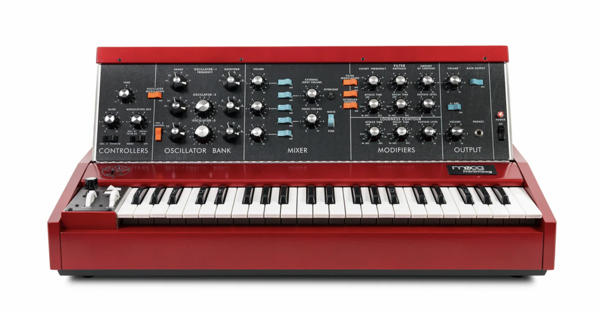 Moog Music Unveils Red Geddy Lee Minimoog Model D Synthesizer