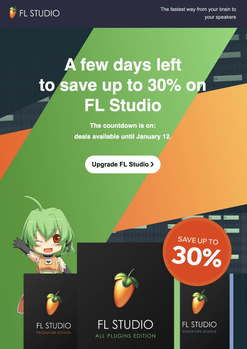 30% off FL Studio upgrades