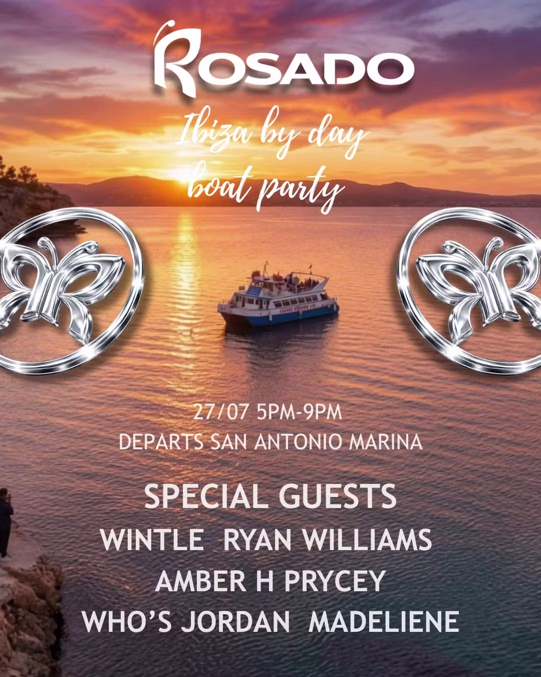 Rosado Ibiza boat party