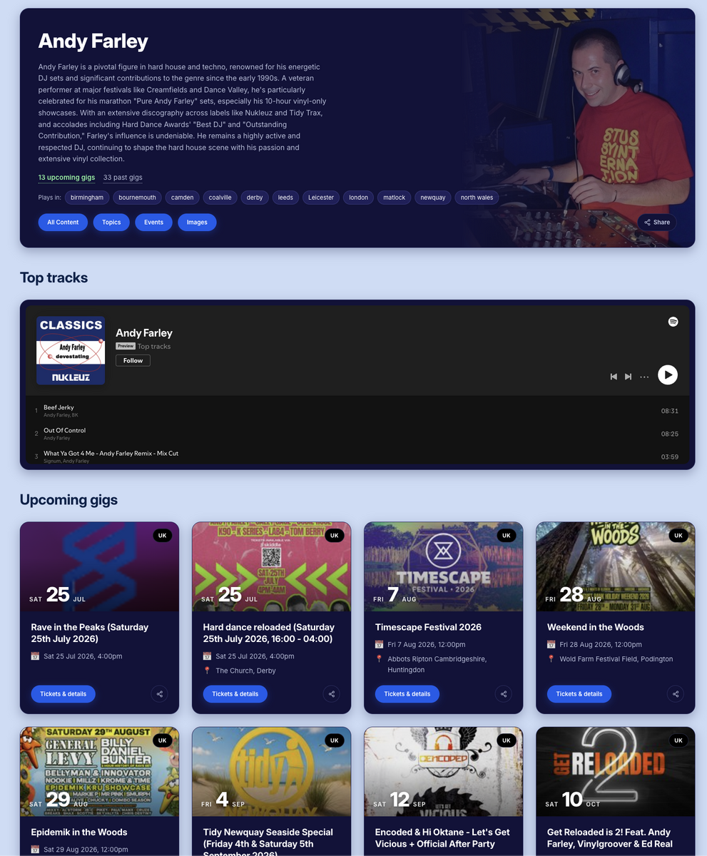 New: DJ Directory & Profile Pages 🎧